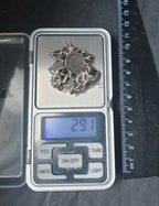 Vintage Silver CHARM BRACELET with 4 Charms and heart padlock clasp - 29.1g