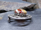 Robert Allison BROOCH - Striped Agate Scottish Silver Hallmarked c.1961 - 8.5g