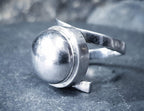 Vintage Modernist Silver Ring - Harold Nielsen? Art Deco - uk size K (Us size 5.5) - 6.5g