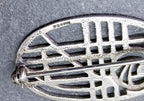 Sterling SILVER Oval Celtic ROSE Brooch - Carrick Jewellery 5.3g