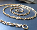 Antique 9ct GOLD Chain Necklace, Multi Link Rope - 23" Long - 11.6g