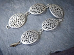 Vintage Silver Panel Bracelet - Victorian Style 18cm - 8.7g