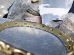 Vintage Rolled Gold BANGLE Bracelet Buckle Design - 12.5g