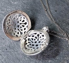 Kit Heath CELTIC Locket necklace - Sterling Silver -  on 17" Chain - 10.4g