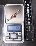 Vintage CARNELIAN Sterling SILVER Brooch - Sterling Silver - 3.2g