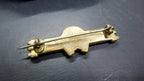 Antique GOLD Front HORSESHOE BROOCH - Good luck, mourning, Victorian Curios