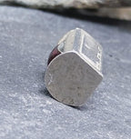 Vintage Silver LANTERN LAMP CHARM - with Red Glass for Bracelet - 3.8g