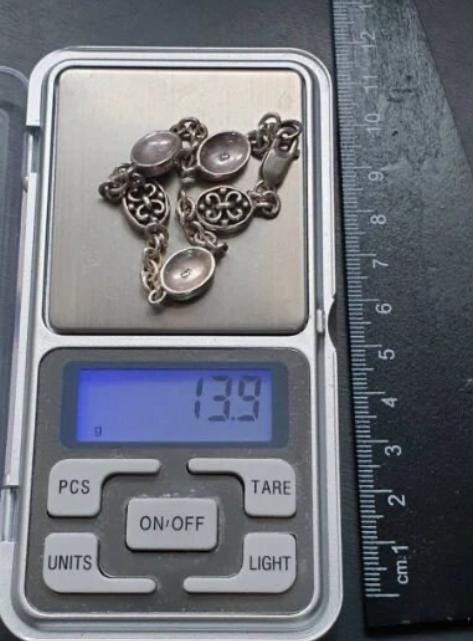 Vintage STERLING SILVER CELTIC Bracelet - 20cm - 13.9g