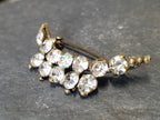 Antique Edwardian Crescent Moon BROOCH - Paste Stones - 2.7g