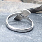 Vintage Sterling Silver Mackintosh Style Cecily Leaf Ring - Size uk O ( us 7) - 2.5g