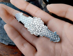 Victorian SILVER BROOCH - Antique Floral Bouquet Design - 8.8g
