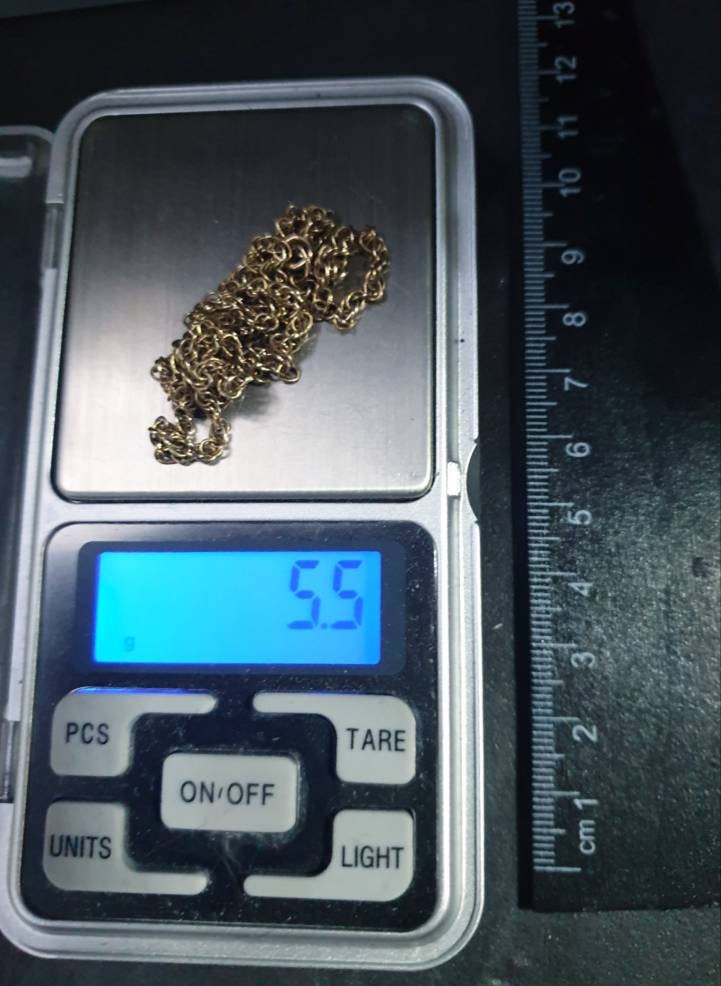 Vintage 9ct GOLD Multi Link Chain Necklace, 18" - 5.5g