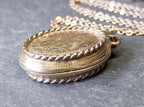 ANTIQUE Oval Wide LOCKET  - Pinchbeck Gilt on 18" Chain - 8.4g