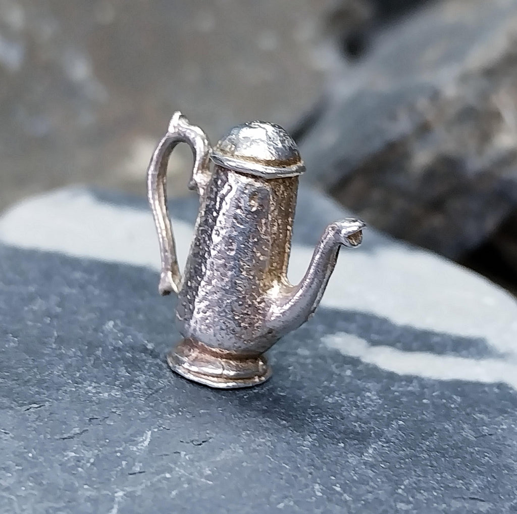 Vintage silver Coffee Pot Charm - 4.8g