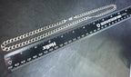 Chunky STERLING SILVER Flat Curb Link Chain Necklace - 20" Long - 32.8g
