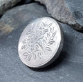 Sterling Silver Circular Brooch  - Round Button style - 8.5g
