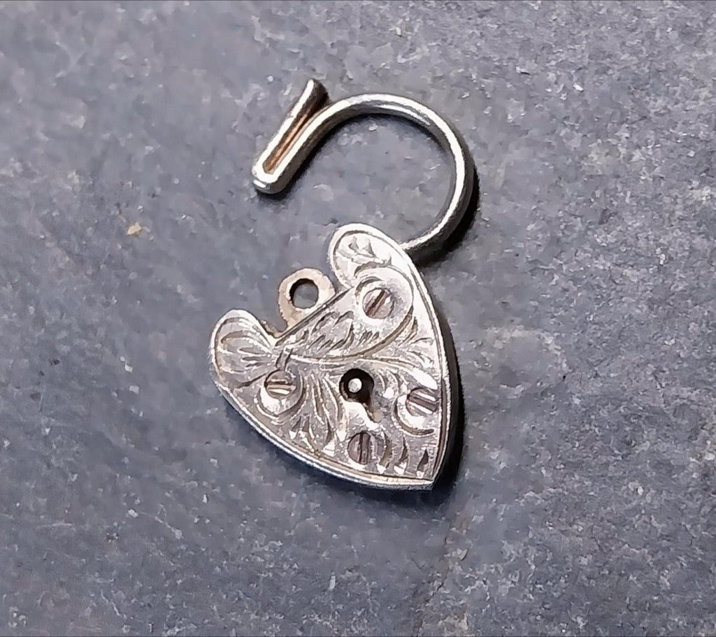 GEORG JENSEN SILVER Heart Lock Charm - for bracelet - Sterling Silver