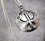 Vintage Large KIT HEATH Necklace Pendant - Sterling Silver 18" - 8.5g