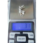 Sterling SILVER STAG DEER Charm Pendant - circa 1958 - 3.1g
