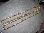 Antique 9ct GOLD ROLO BELCHER Chain Necklace with Barrel Clasp - 18 1/4" - 6.4g