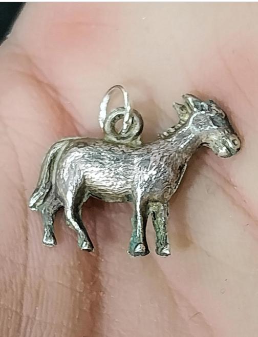 Vtg Silver Goat Charm for Bracelet or Pendant - 0.6g