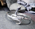 VintageSterling Silver SNAKE Bangle Bracelet - Serpent Design - 10g