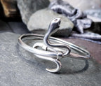 VintageSterling Silver SNAKE Bangle Bracelet - Serpent Design - 10g