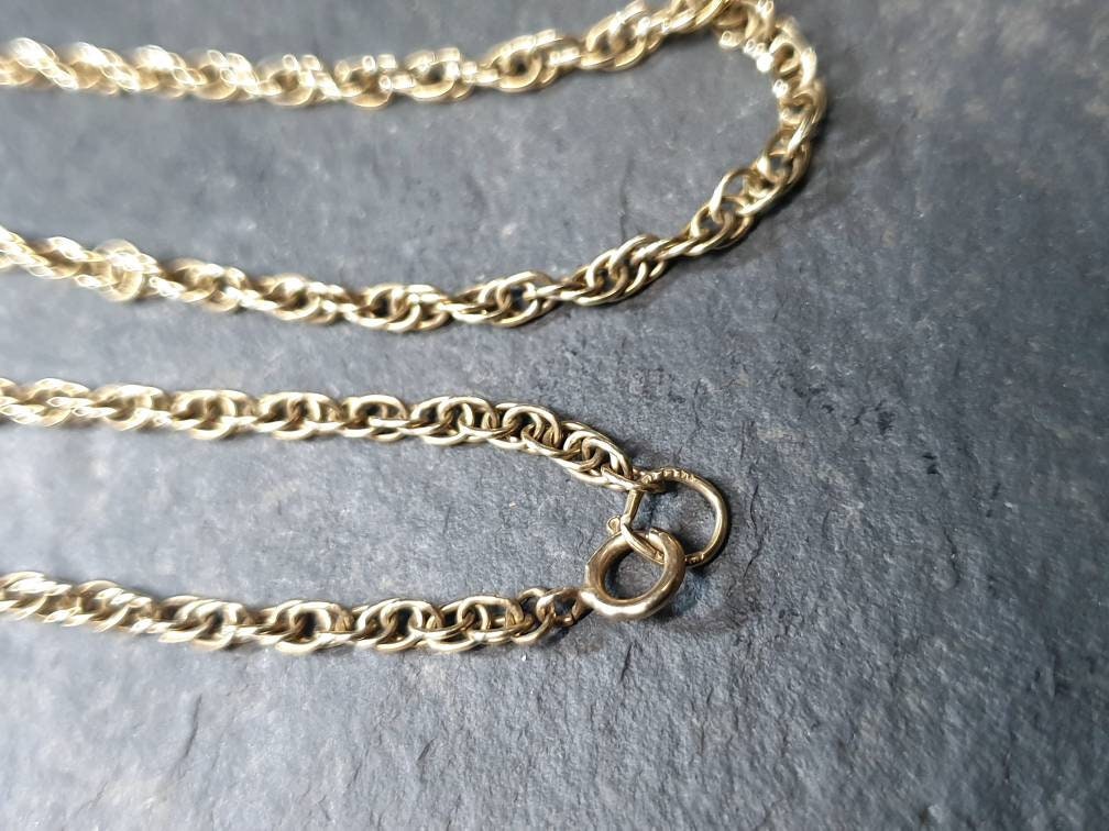 Vintage 9ct GOLD Multi Link Chain Necklace, 18" - 5.5g