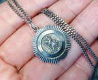 Vintage Georg Jensen St CHRISTOPHER Necklace Pendant on 18" Chain - 7.4g