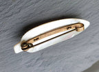 Antique BABY BROOCH - Mother of Pearl with Silver Word - Newborn