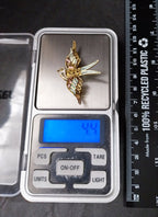Antique SWALLOW BROOCH Filigree Wire work - Continental Pin - 4.4g