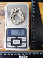 Vintage STERLING SILVER Bracelet Double Box Link 19cm - 19.4g