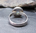 Vintage Blue Topaz RING - Sterling Silver- uk size M (us 6) - 5.4g