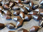 Vintage Italian Wooden ROSARY BEADS with Crucifix - 29" Necklace - 18.3g