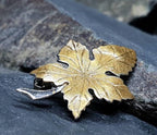Vintage Sterling Silver LEAF BROOCH - Autumn Maple - 2.3g