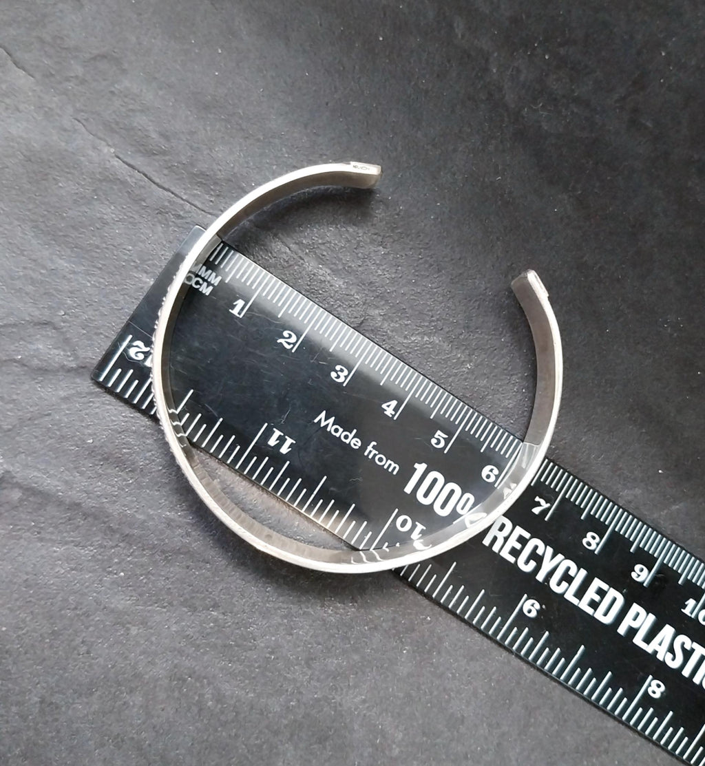 Vintage Sterling Silver Bangle Bracelet - Weave Design Open - 22g