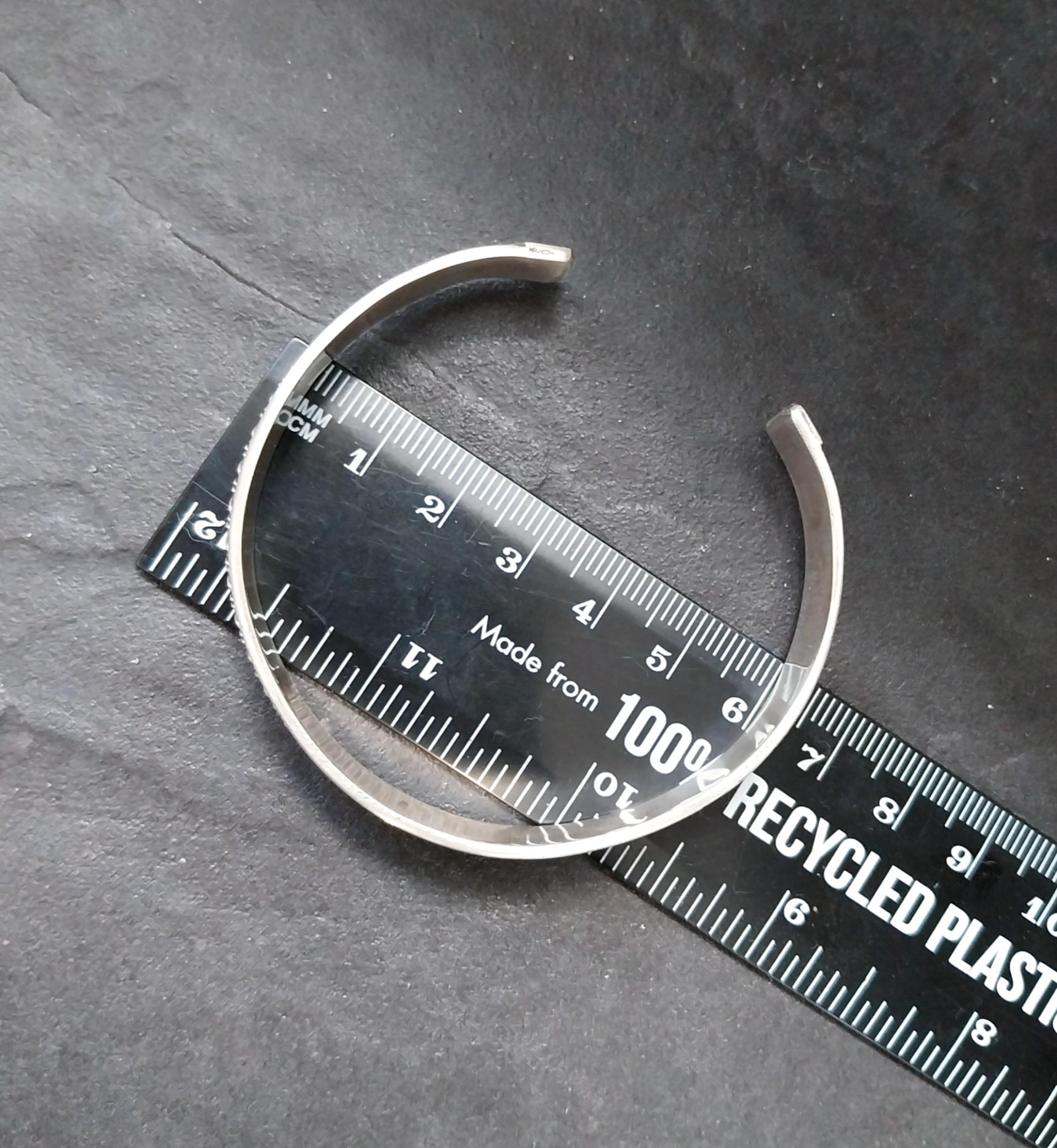 Vintage Sterling Silver Bangle Bracelet - Weave Design Open - 22g