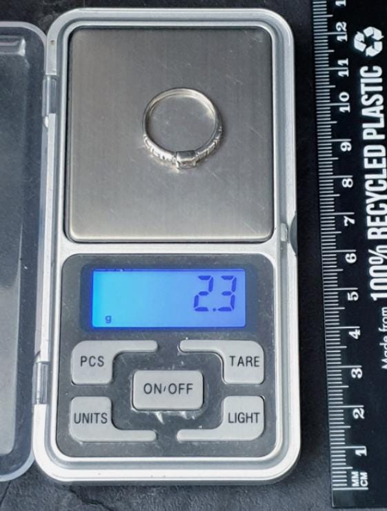 9ct WHITE GOLD Ring, Pink Morganite Solitaire - Size UK N 1/2 (us 7) 2.3g