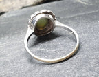 Vintage 9ct Gold & Silver Fire Opal and Paste Stones Ring - Art Deco - Size uk O (us 7) - 2.3g