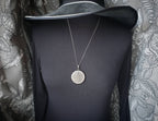 HUGE XL Sterling Silver Circular LOCKET Necklace -  on 24" Chain - 16.7g
