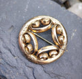Antique 9ct Rolled Gold BROOCH - Spiral Design - Victorian - 12.9g