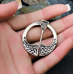 Vintage Scottish Silver CELTIC PENANNULAR Brooch c 1948 -  9.8g