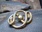 Antique 9ct Rolled Gold Infinity Lovers Knot with Pearl  - 6.6g