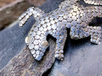 Vintage Sterling Silver GECKO Lizard BROOCH  - Pin 6.9g