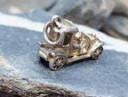 SILVER Vintage CAR CHARM - Stepaside, Classic Car - for Bracelet - 3.6g