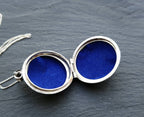 Vintage Silver LOCKET Necklace - Puffy Circle on 20" Sterling Chain - 9.7g